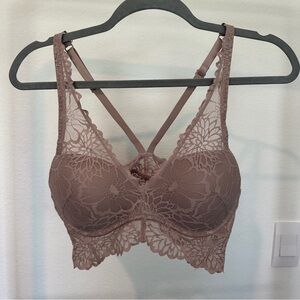 PINK Victoria's Secret Brown Lace Bra Intimates
